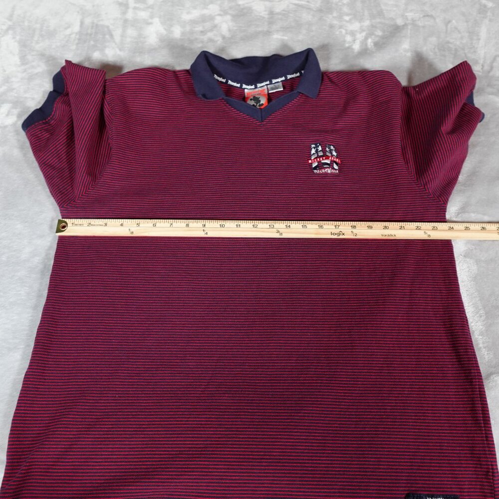 Vintage Mickey Jeans Disneyland Collared Shirt Mens XL Striped Preppy 90s - Picture 6 of 8